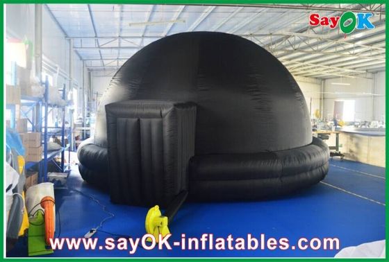 Black Inflatable Planetarium , Durable Inflatable Projection Tent Mobile Cinema