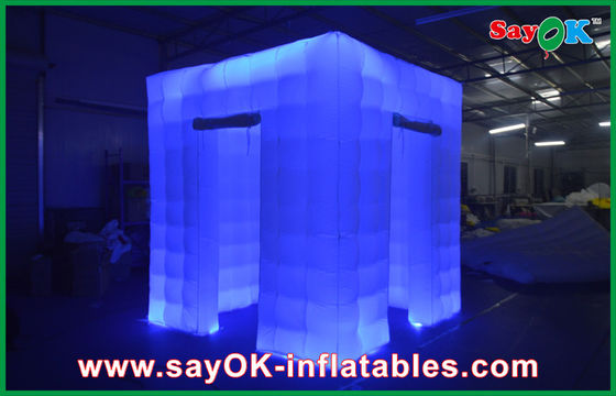Wedding Photo Booth Hire Square Waterproof Inflatable Photo Booth Portable Led Tent 2 Door
