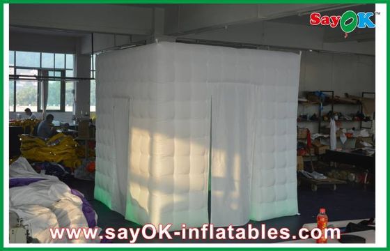 Party Photo Booth Oxford Cloth / PVC Coated Mobile Photo Booth Inflatable Attractive With 2 Doors