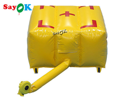 2x2x1mH Custom Inflatable Products Yellow Fire Fighting Airbag Emergency Rescue Safety Air Cushion