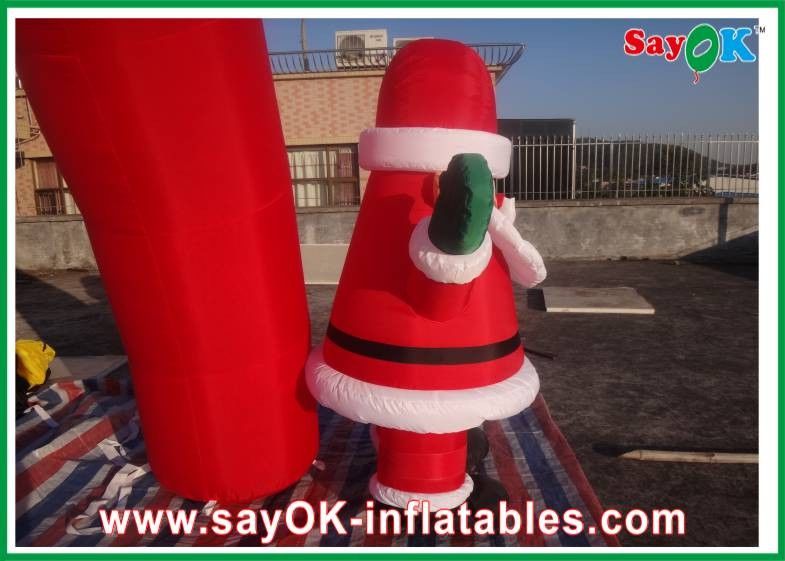 Oxford Cloth Red Christmas Inflatable Arch , Inflatable Christmas Archway