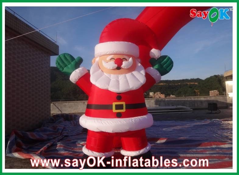 Oxford Cloth Red Christmas Inflatable Arch , Inflatable Christmas Archway