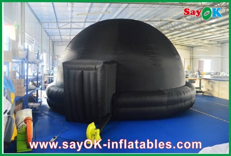 Black Inflatable Planetarium , Durable Inflatable Projection Tent Mobile Cinema
