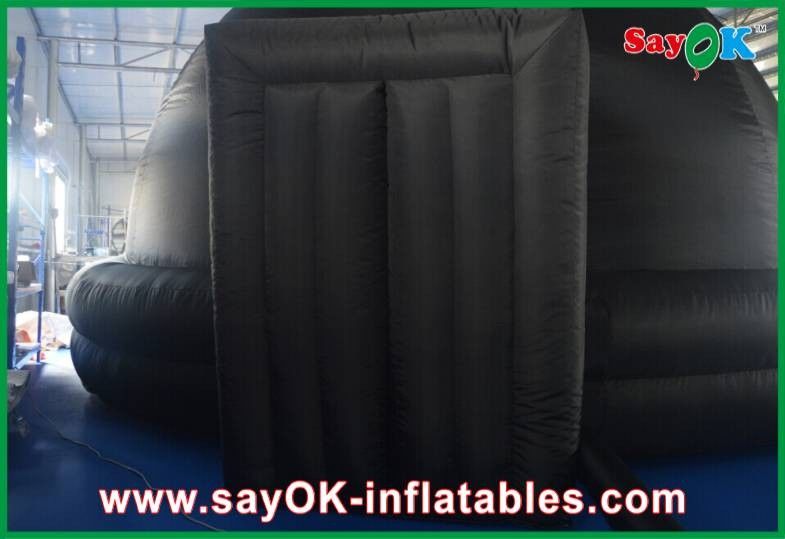 Black Inflatable Planetarium , Durable Inflatable Projection Tent Mobile Cinema