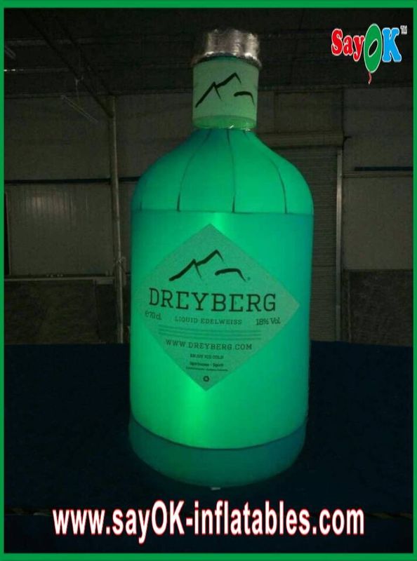 Blue Inflatable Wine Bottle Inflatable Lighting Decoration For Advertising
