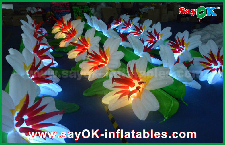 Customized Nylon Cloth Inflatable Lighting Decoration Wedding Flower Chain