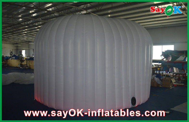 Photo Booth Decorations Giant Oxford Cloth Led Inflatable Photo Booth With 2 Doors White