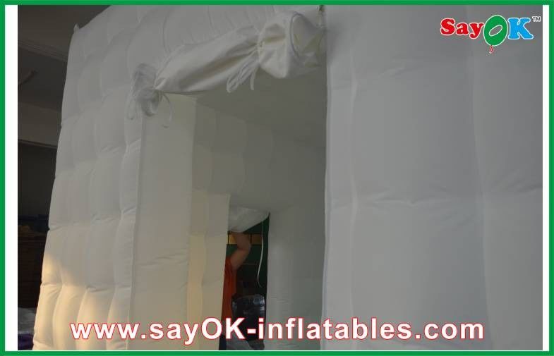 Party Photo Booth Oxford Cloth / PVC Coated Mobile Photo Booth Inflatable Attractive With 2 Doors