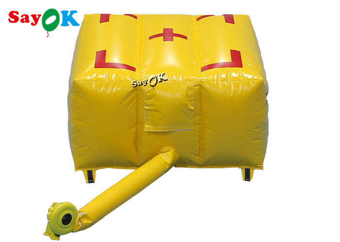 2x2x1mH Custom Inflatable Products Yellow Fire Fighting Airbag Emergency Rescue Safety Air Cushion