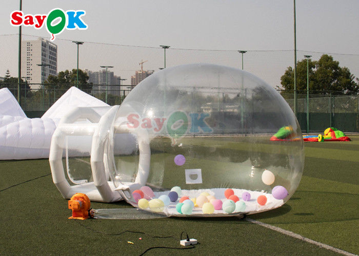 Clear Inflatable Bubble House Tent Single Tunnel Bubble House Dome Camping Hut With Blower