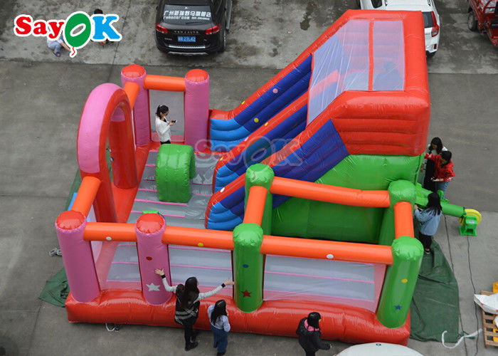 Fire Retardant Tarpaulin Inflatable Jumping Bounce House Bounce Castle For Playing Centers