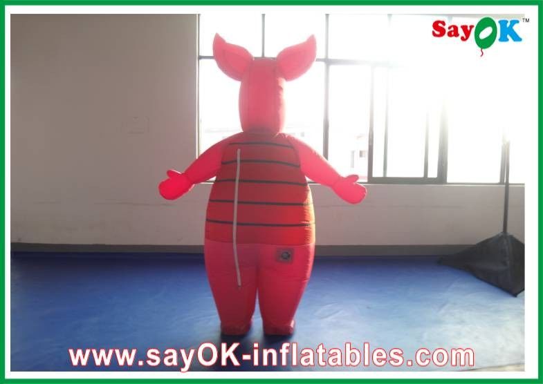 Inflatable Balloons Advertising Durable Inflatable Cartoon Characters 0.5mm PVC Piglet Moving Cartoon