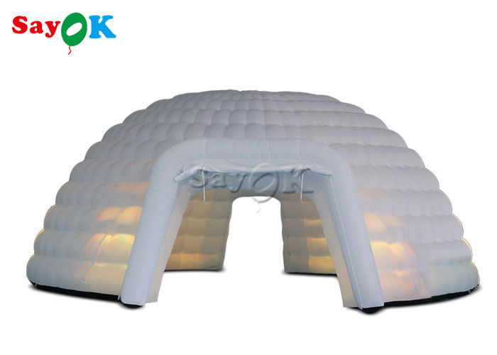 Outdoor Camping 8m Big Led Light Inflatable Dome Event Tent Inflatable Igloo Tent