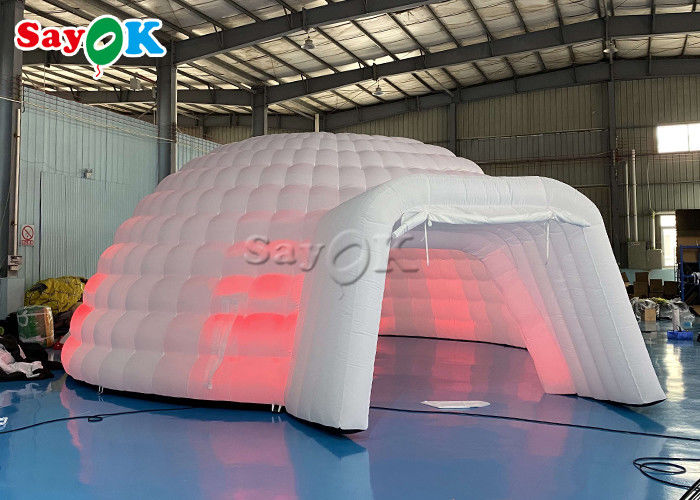 Outdoor Camping 8m Big Led Light Inflatable Dome Event Tent Inflatable Igloo Tent