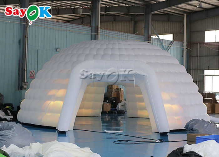 Outdoor Camping 8m Big Led Light Inflatable Dome Event Tent Inflatable Igloo Tent