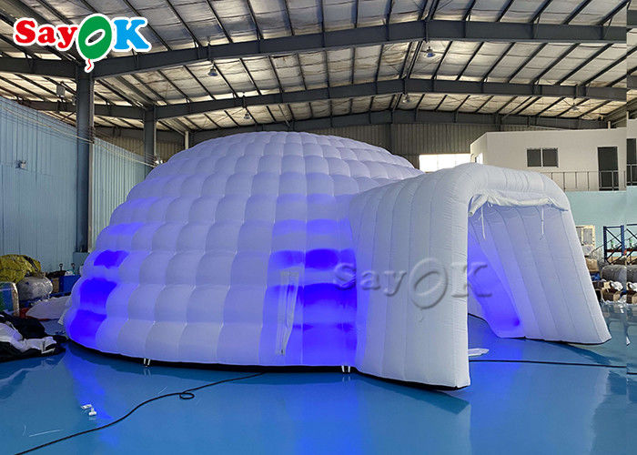 Outdoor Camping 8m Big Led Light Inflatable Dome Event Tent Inflatable Igloo Tent