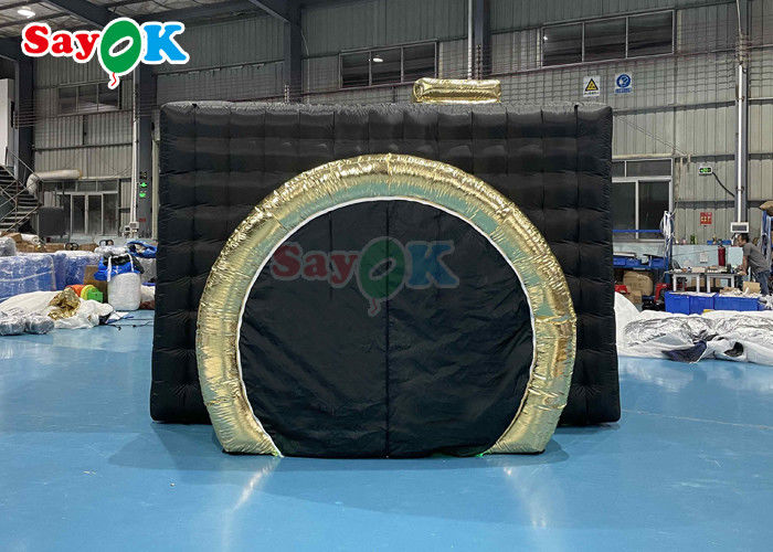 Inflatable Party Decorations Black Led Inflatable Camera Photo Booth For Commercial Exhibition